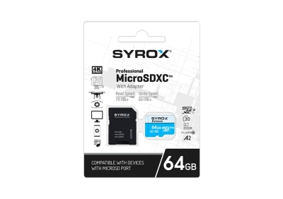 Syrox 64GB Micro Sd Hafıza Kartı
